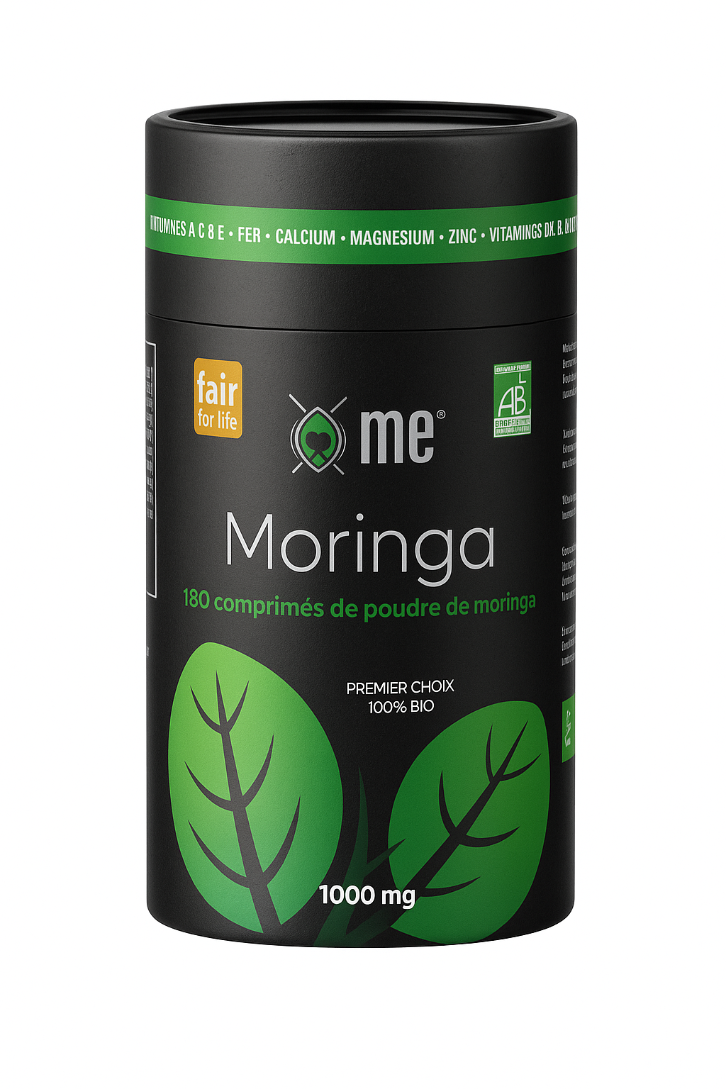 me® TABLETS of pure organic moringa powder