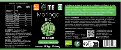 GELULES me® de poudre de moringa bio