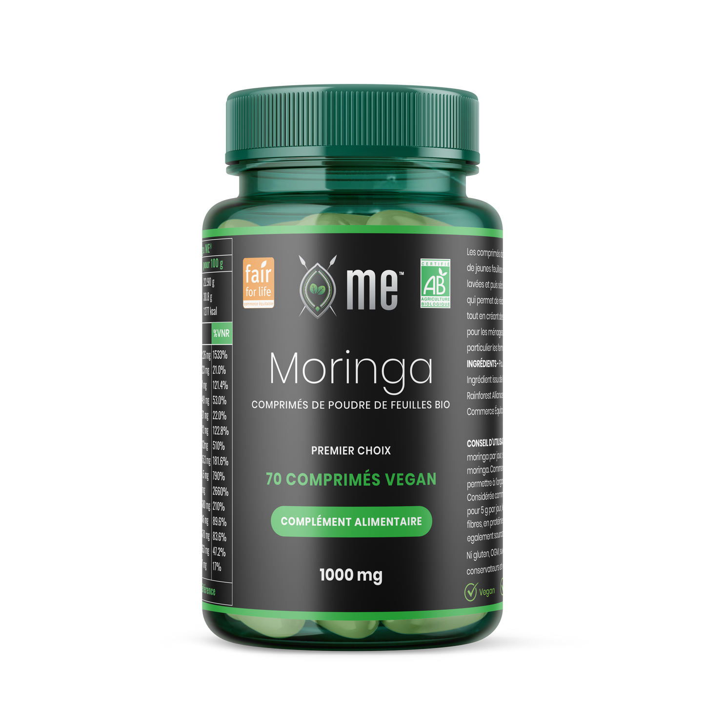 POWDER me® of pure organic moringa