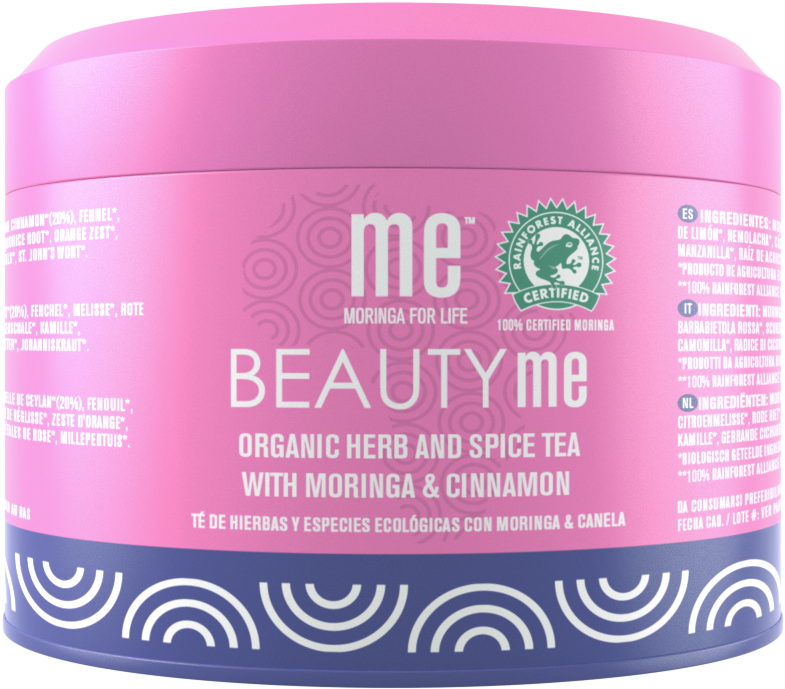 BEAUTY me® moringa, cannelle de Ceylan, pétales de rose